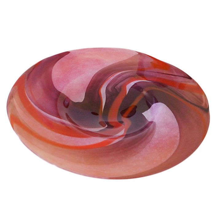 Декоративная гутная ваза "Каржурия" блюдо