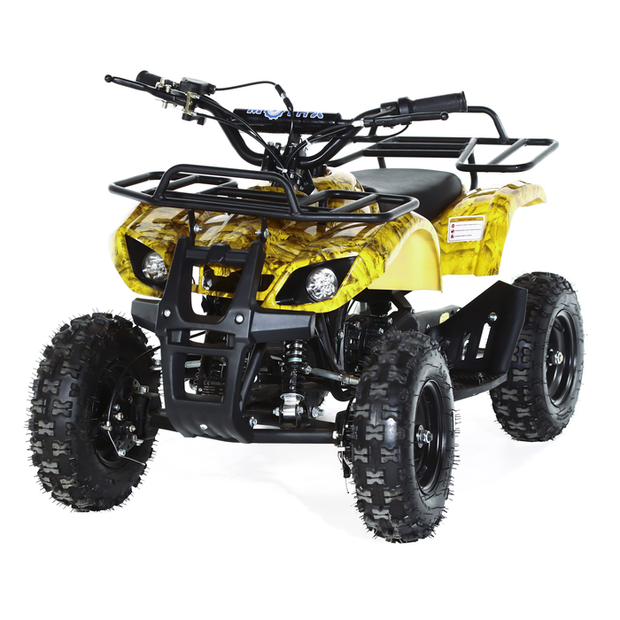 Квадроцикл детский бензиновый MOTAX ATV Х-16 Мини-Гризли, осенний камуфляж, механический стартер