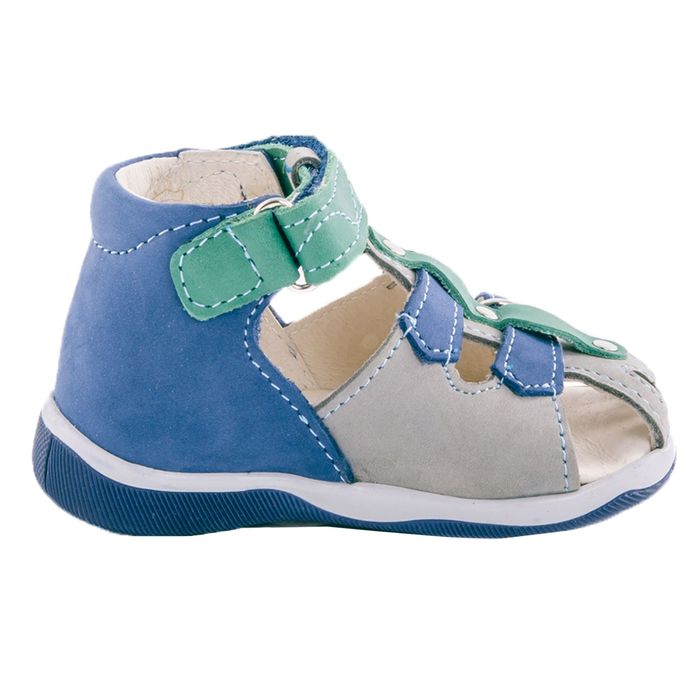 Туфли летние "Котофей" арт. 022025-24 (синий/серый) (р. 20)