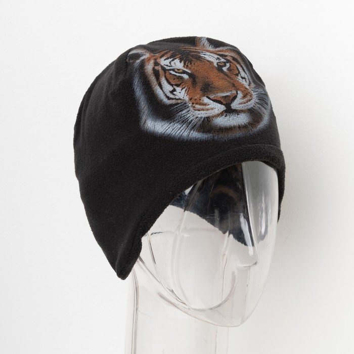 Шапка детская Collorista "Тигр", черный, р-р 54, флис