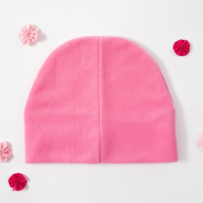 Шапка детская Collorista "Бант", розовый, р-р 54, флис