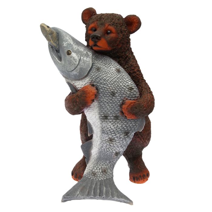 Садовая фигура "Медведь с рыбой" 61*43