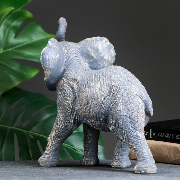 Фигура "Слон" серый 29х32х15см