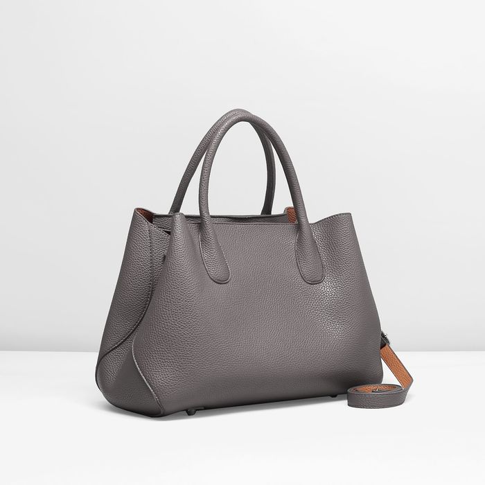 Сумка женская на молнии, 1 отдел, цвет серый