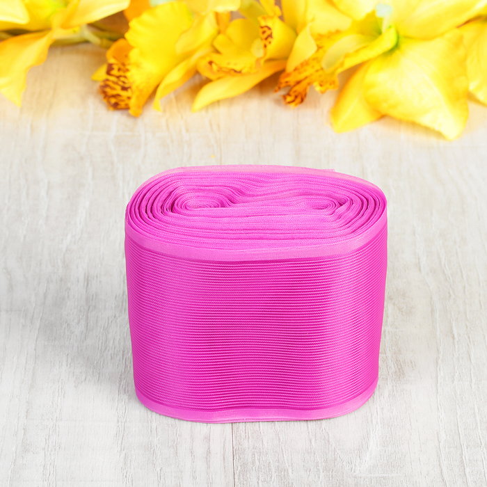 Лента для бантов, 80мм, 25м, цвет сиреневый