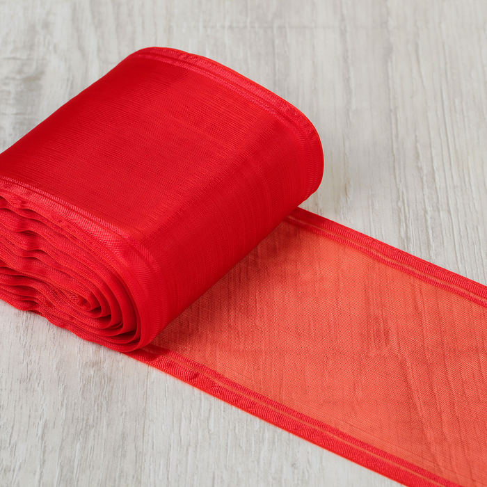 Лента для бантов, 114мм, 25м, цвет красный