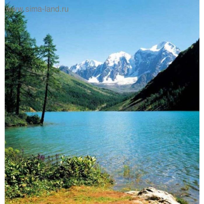 Фотообои Горное озеро ПРЕМИУМ 204х194 м из 6 листов 703₽