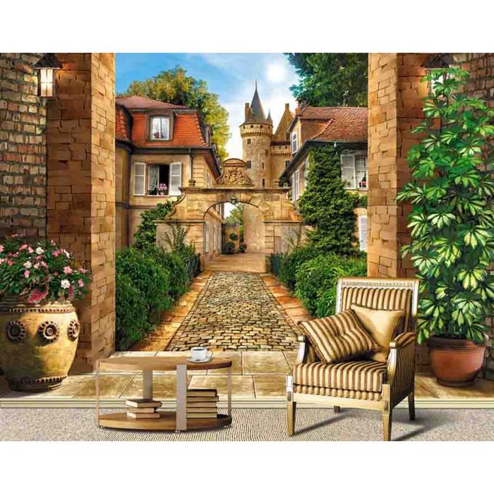 Фотообои Старый дворик ЛЮКС 2,91х2,04 м (из 9 листов)