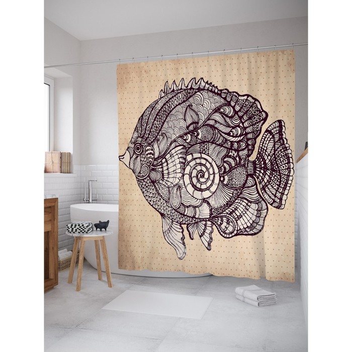 Фотоштора для ванной Magic Lady 2947, 180х200 см, п/э 100%