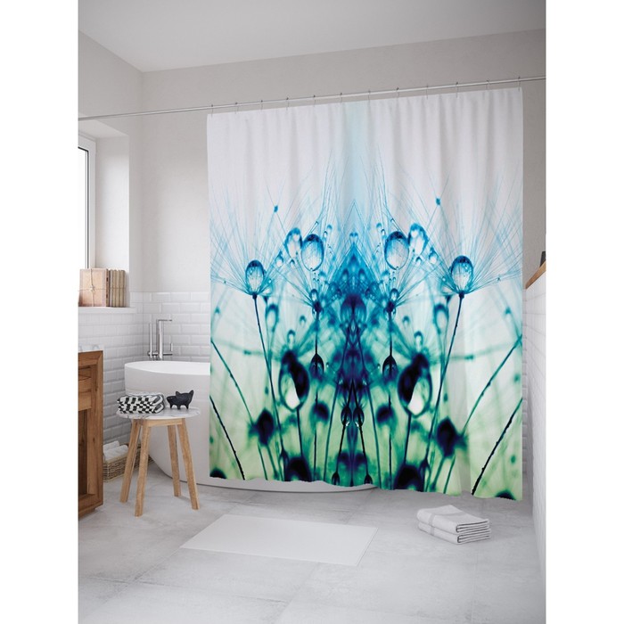 Фотоштора для ванной Magic Lady «Утренняя роса», 180х200 см, п/э 100%