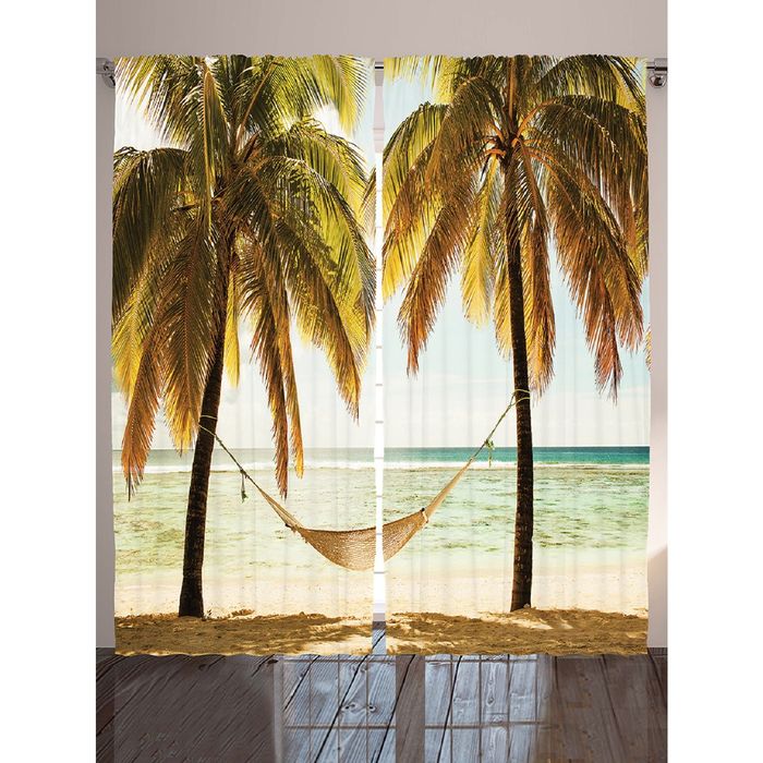 Комплект фотоштор Magic Lady «Райское наслаждение», 145х265 см - 2 шт, п/э 100%