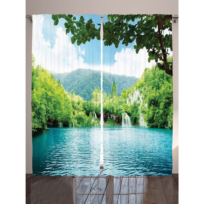 Комплект фотоштор Magic Lady "Тихая заводь", 145х265 см - 2 шт, п/э 100%