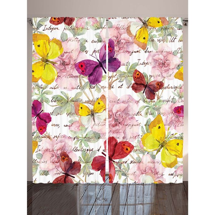 Комплект фотоштор Magic Lady «Душистое письмо от леди», 145х265 см - 2 шт, п/э 100%