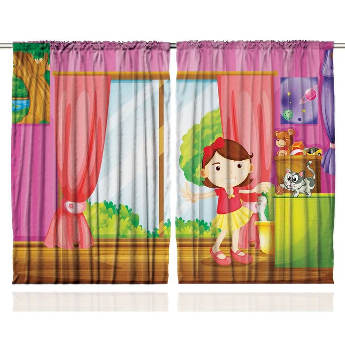 Комплект фотоштор Magic Lady 1187 , 145х265 см - 2 шт, п/э 100%