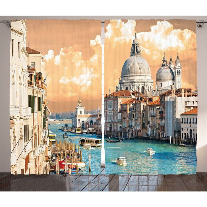 Комплект фотоштор Magic Lady "Вечер в Венеции", 145х265 см - 2 шт, п/э 100%