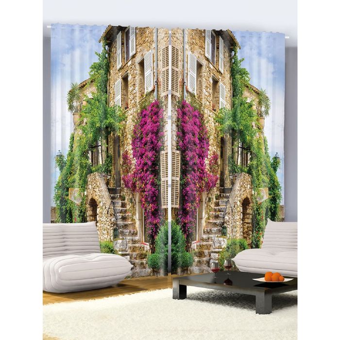 Комплект фотоштор Magic Lady «Во дворе куст драцена», 145х265 см - 2 шт, п/э 100%