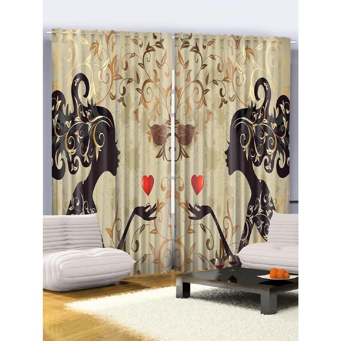 Комплект фотоштор Magic Lady 2515 , 145х265 см - 2 шт, п/э 100%