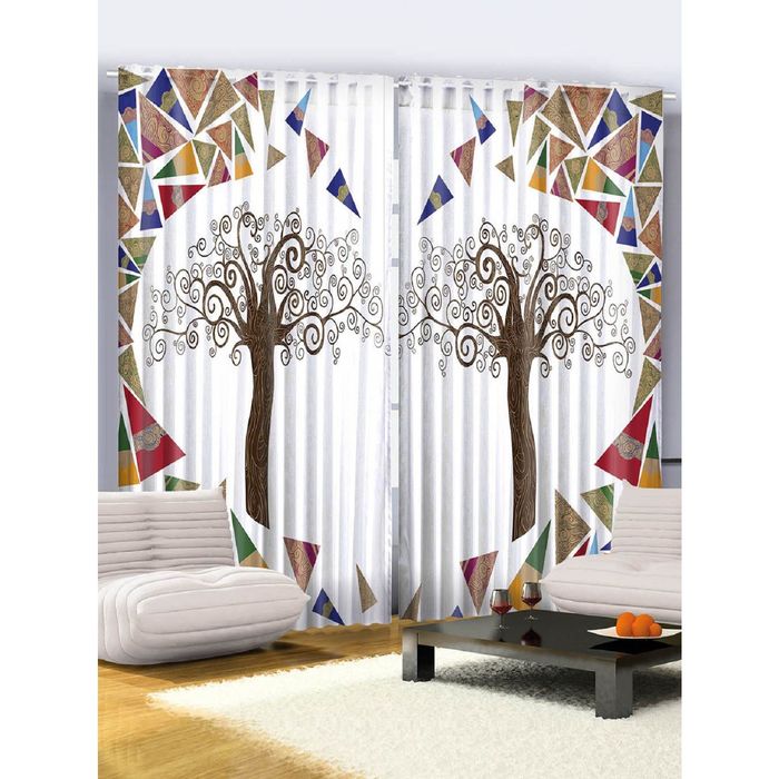 Комплект фотоштор Magic Lady 3425 , 145х265 см - 2 шт, п/э 100%