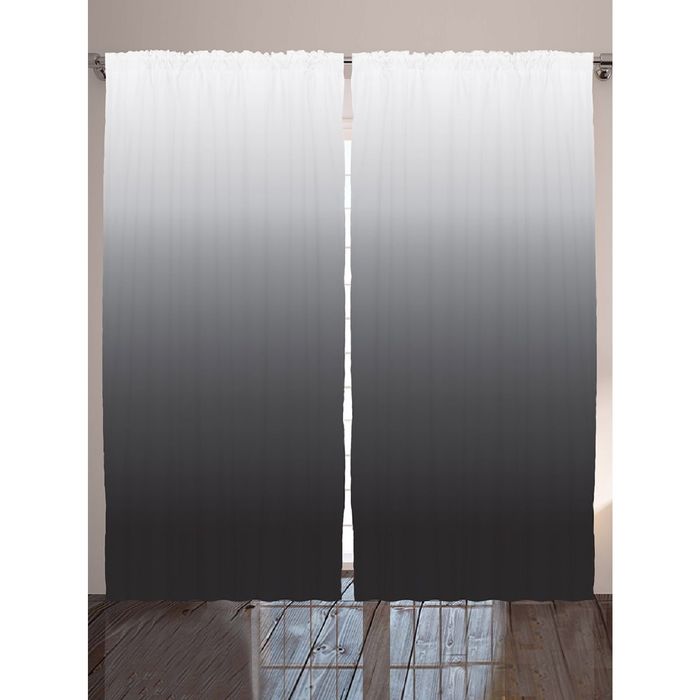 Комплект фотоштор Magic Lady «Черно-белая душа людей», 145х265 см - 2 шт, п/э 100%