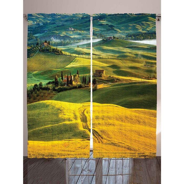 Комплект фотоштор Magic Lady «Хлебный край», 145х265 см - 2 шт, п/э 100%