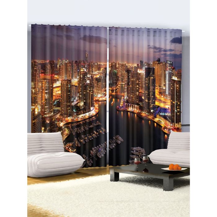 Комплект фотоштор Magic Lady 944 , 145х265 см - 2 шт, п/э 100%