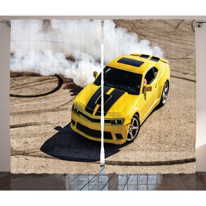 Комплект фотоштор Magic Lady "Гоночная машина", 145х265 см - 2 шт, п/э 100%