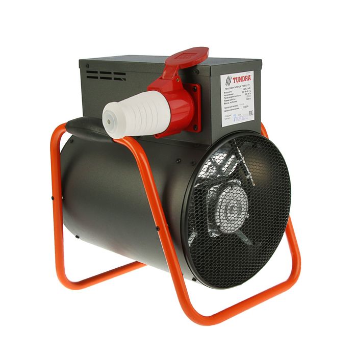 Тепловая пушка TUNDRA ТВ 6/12 СТ, 3000/6000 Вт, электрическая, 380 Вольт, цвет микс