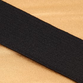 Лента эластичная, 40 мм, 25 ± 1 м, цвет чёрный