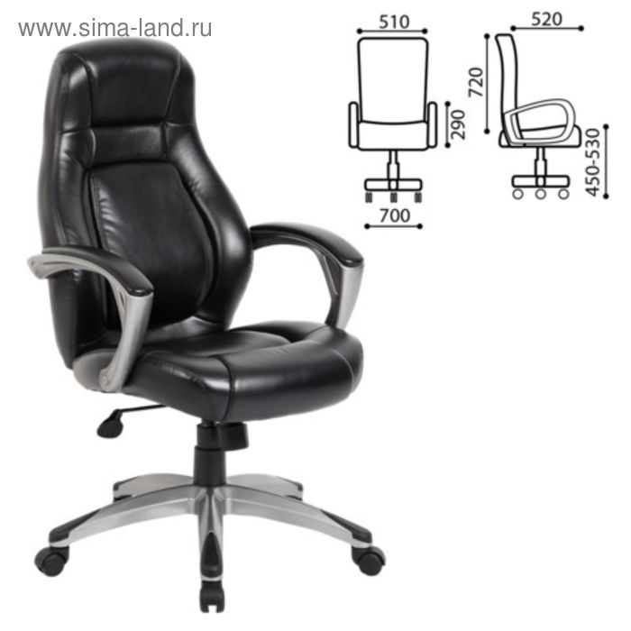 фото Кресло офисное brabix turbo ex-569, экокожа, спортивный дизайн, чёрное