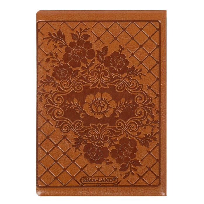 Обложка для автодокументов "Цветы" бежевая иск. кожа