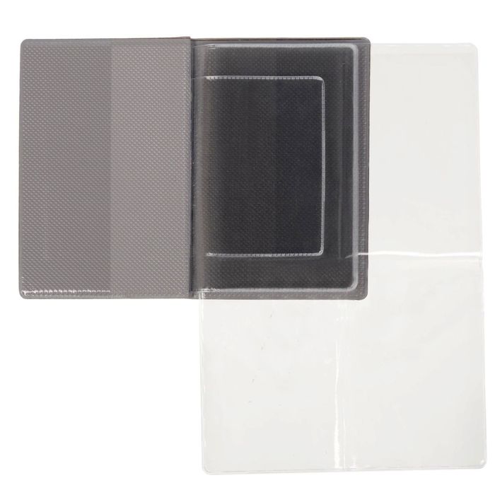 Обложка для автодокументов "Силуэт машины" черная иск. кожа