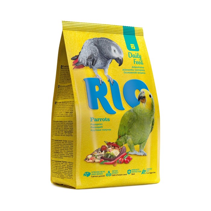 Корм RIO для крупных попугаев, 500 г. вака high quality корм для крупных попугаев 500 гр