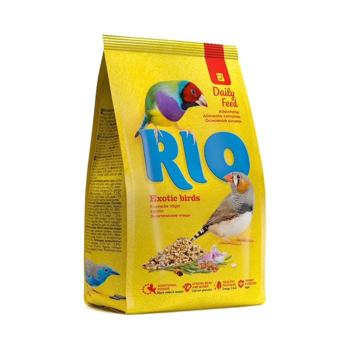 Корм RIO для экзотических птиц (амадины, астрильды и другие виды ткачиков), 500 г цена и фото
