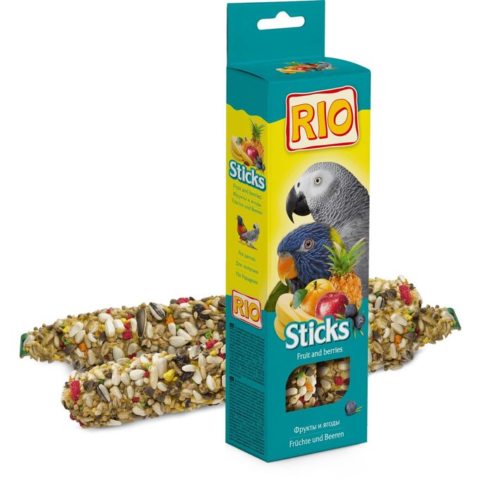 Палочки  RIO для попугаев с фруктами и ягодами, 75гр*2шт
