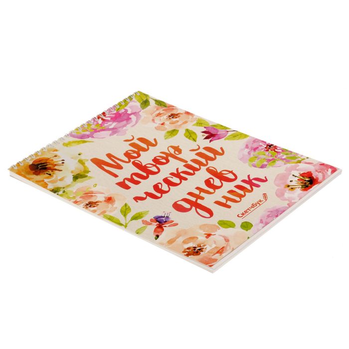 Скетчбук на гребне "Мой творческий дневник", А4, 40 листов