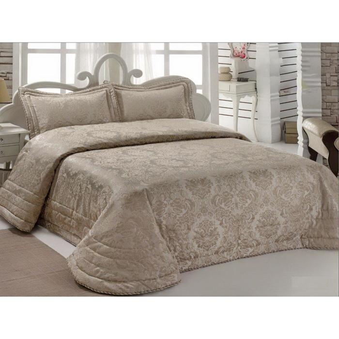 Комплект Loretta: покрывало 250 × 270 см, наволочки 50 × 70 - 2 шт, бежевый