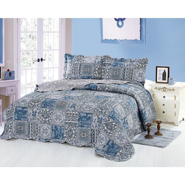 Комплект «Пэчворк»: покрывало 160 × 220 см, наволочка 50 × 70 - 1 шт, V1