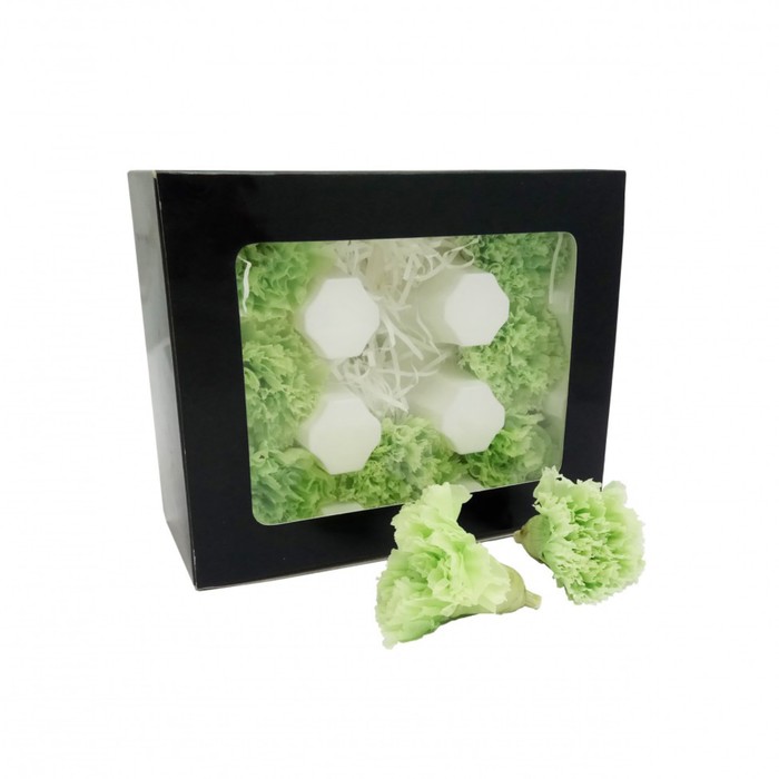 Гвоздика, средний бутон, 4 х 4 х 5 см, фисташковый