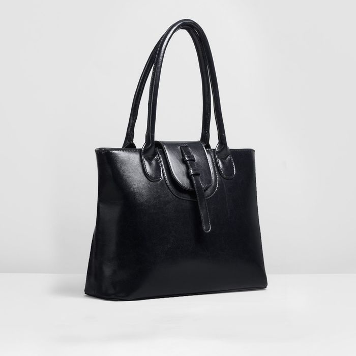 Сумка женская, 1 отдел с перегородкой, наружный карман, цвет чёрный