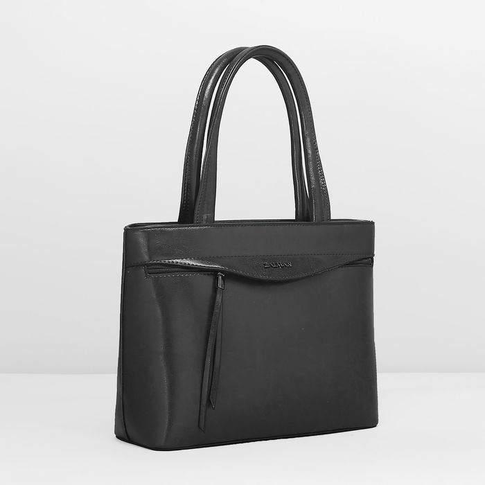 Сумка женская, 1 отдел с перегородкой, 2 наружных кармана, цвет чёрный