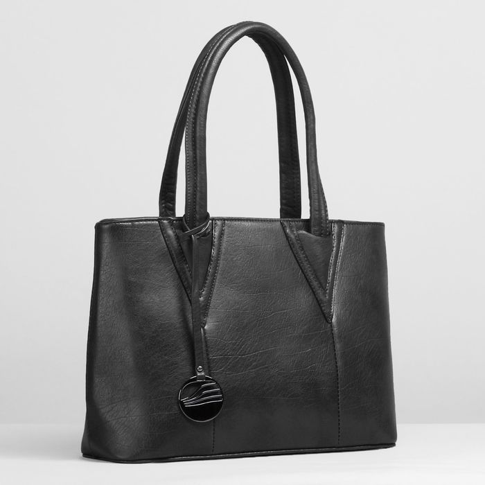 Сумка женская, 1 отдел с перегородкой, наружный карман, цвет чёрный