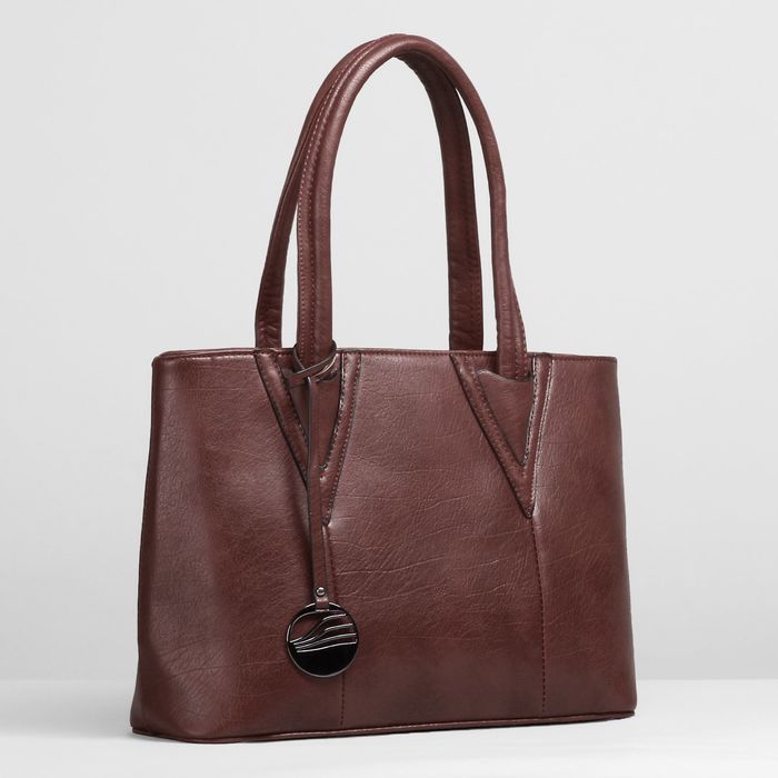 Сумка женская, 1 отдел с перегородкой, наружный карман, цвет коричневый