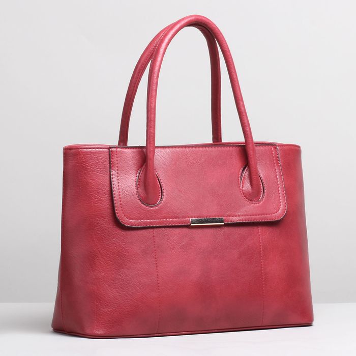 Сумка женская, 1 отдел с перегородкой, наружный карман, цвет коралл