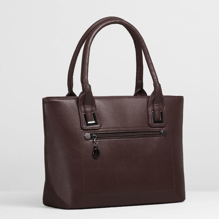 Сумка женская, 1 отдел с перегородкой, наружный карман, цвет коричневый