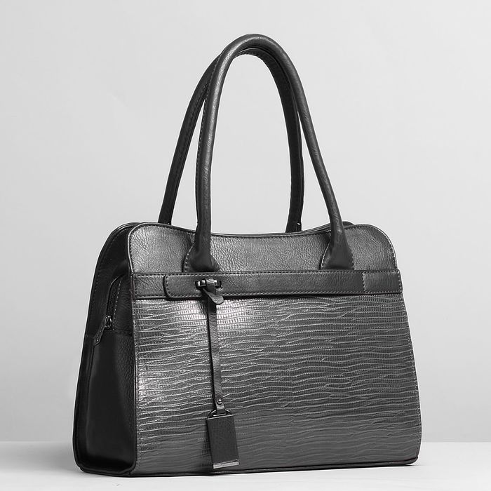 Сумка женская, 1 отдел с перегородкой, наружный карман, цвет чёрный