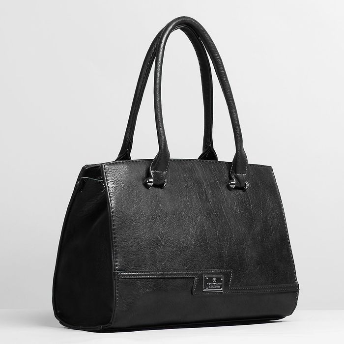 Сумка женская, 1 отдел с перегородкой, наружный карман, цвет чёрный