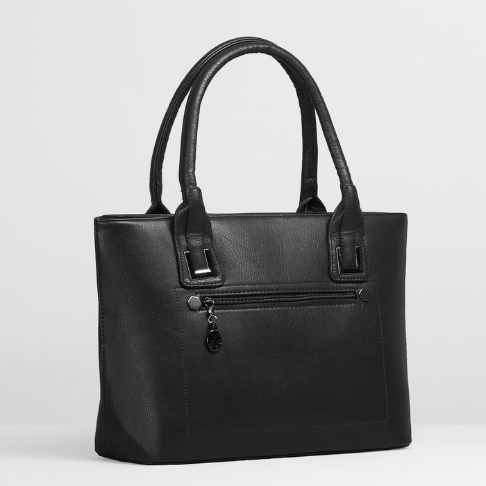 Сумка женская, 1 отдел с перегородкой, наружный карман, цвет чёрный