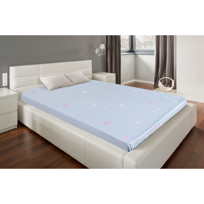 Простыня "Этель Premium" Цветочная пастель 220х240 см, сатин