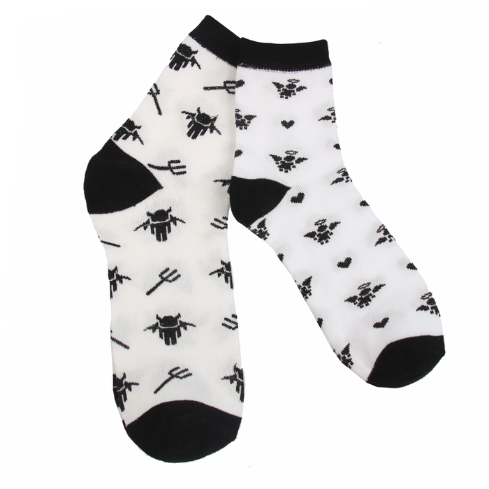 Набор носков для двоих "Ангел и демон" (2 пары), размер универсальный