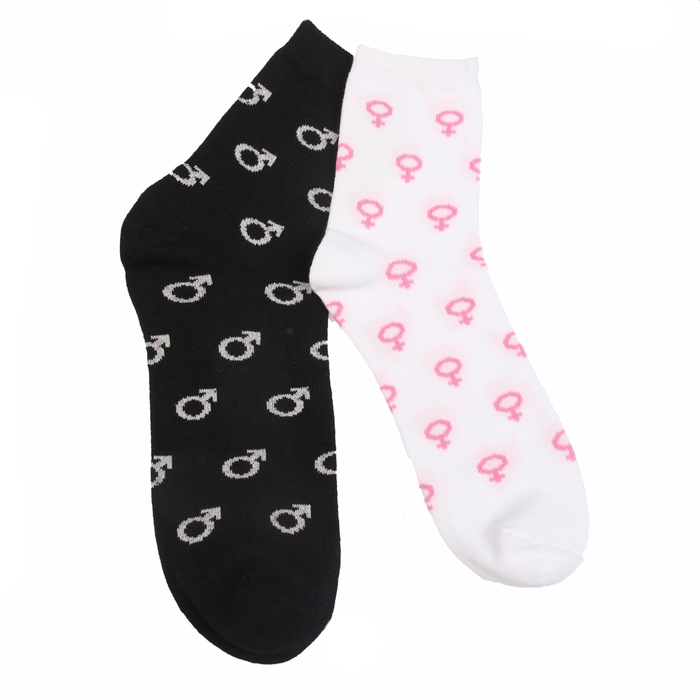 Набор носков для двоих "Венера и Марс" (2 пары), размер универсальный